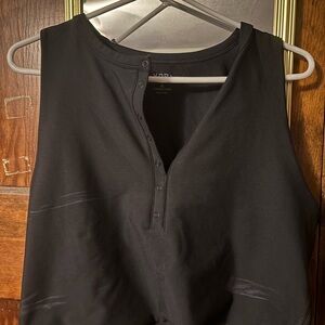 Kirkland Signature Black Sleeveless Snap-Front Tank